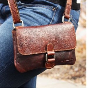 Jack Georges VOYAGER FLORAL MINI CROSSBODY BAG